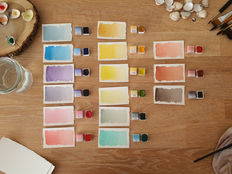 15 demi-godets d'aquarelle Créarêves