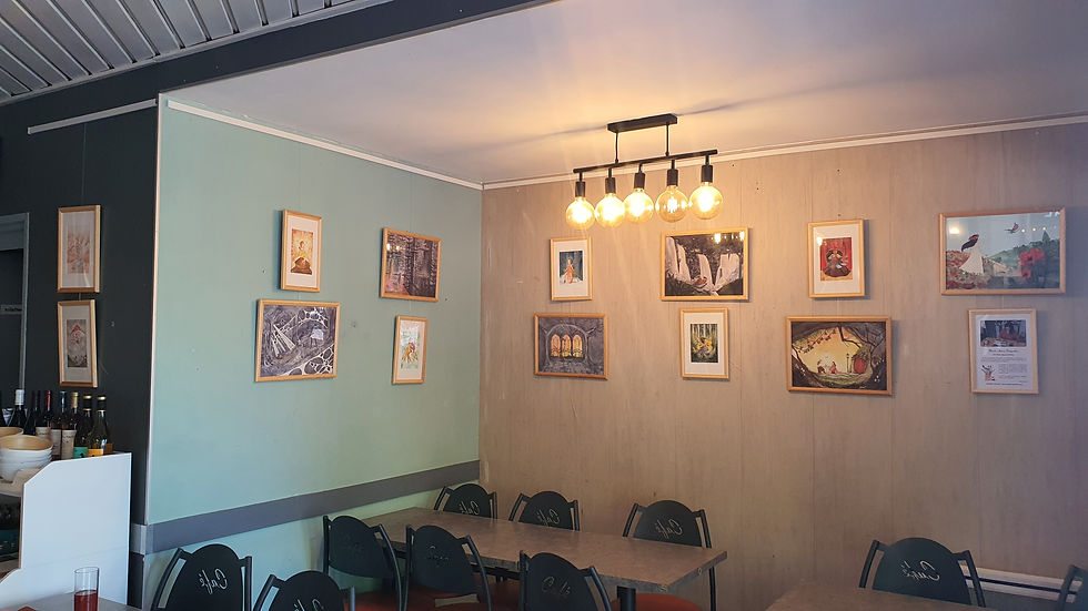 Exposition Marie-Anne Vicquelin Atelier Créarêves dans la Brasserie Comme chez Mam's St Etienne du Rouvray