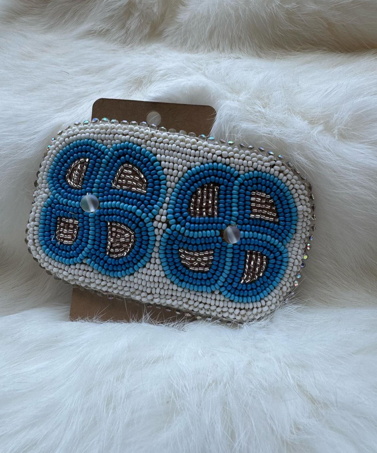 Beaded Moonstone Hair Clip