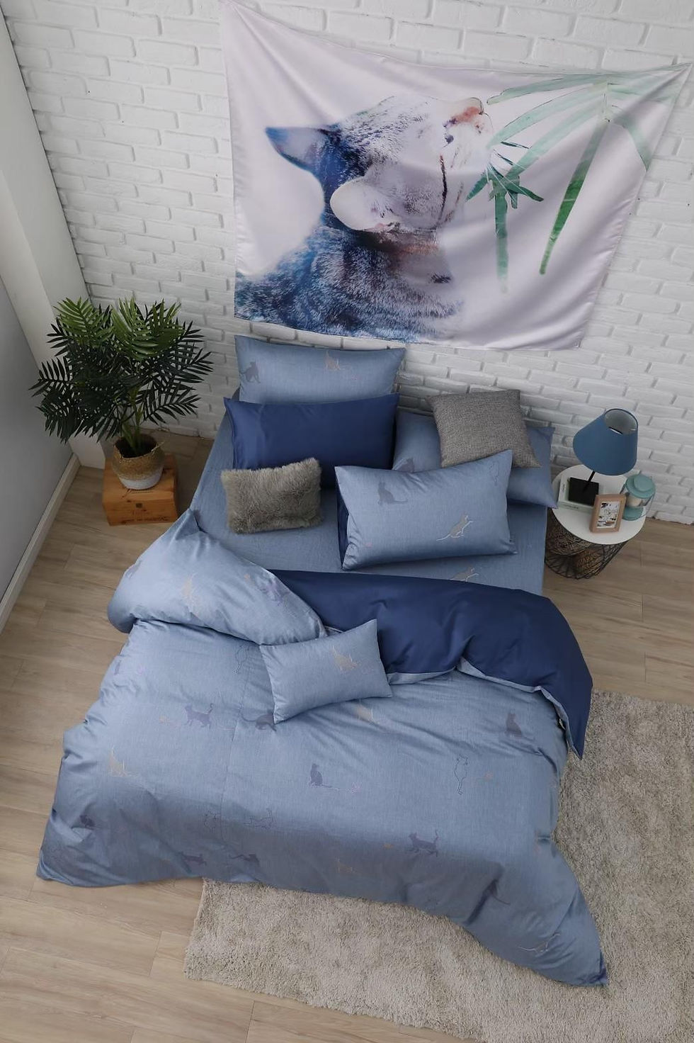 縮圖：純棉寢具60支純棉-300織新疆棉-床包四件組、枕套