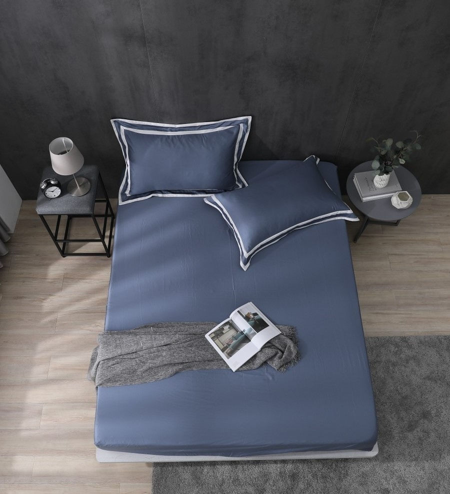 縮圖：天絲寢具四件套 80支天絲-400織萊賽爾-沉靜藍