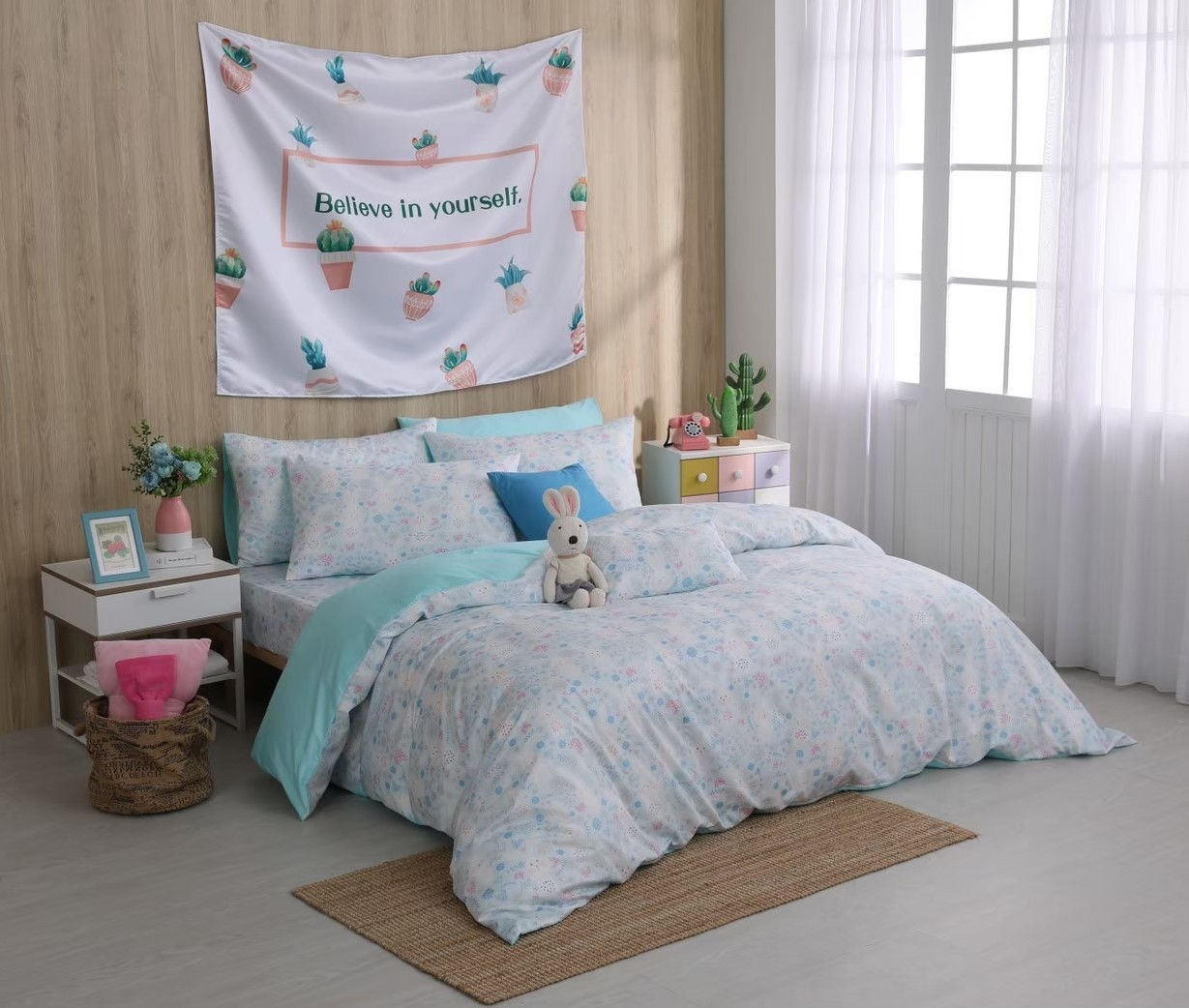 純棉寢具60支純棉-300織新疆棉-床包四件組、枕套、被套