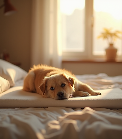 A-cozy-bedroom-scene-with-a-BioMat-gently-glowing-under-soft-natural-lighting-lifestyle-ph