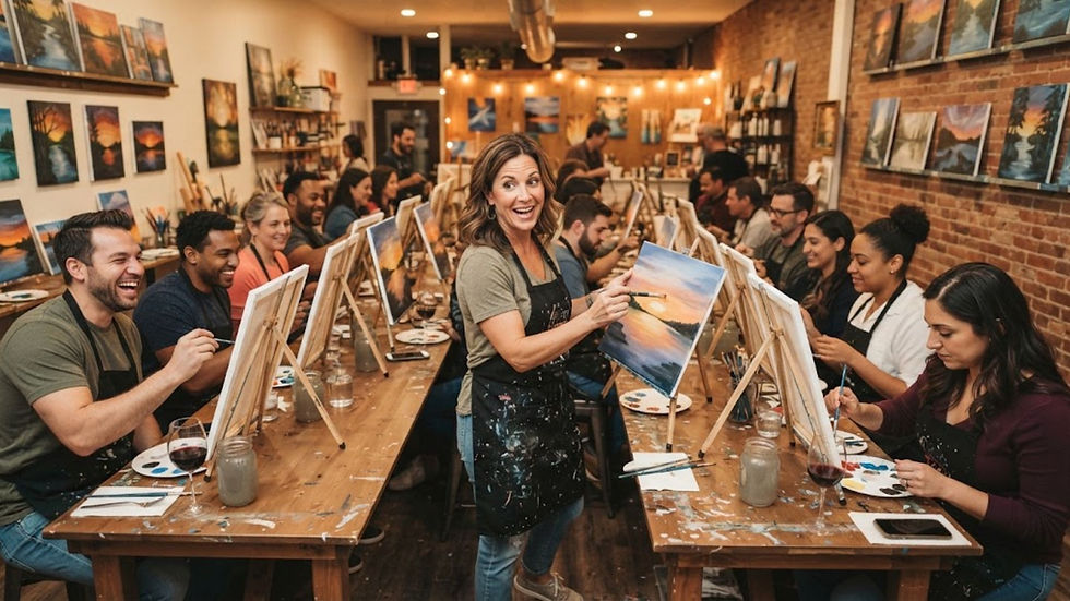 Understanding the Atmosphere of a Guided Painting Event