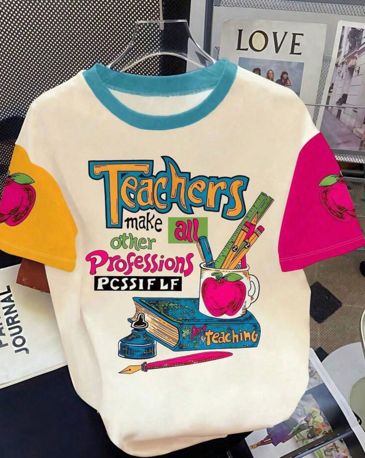 Teacher Tee- Multicolor