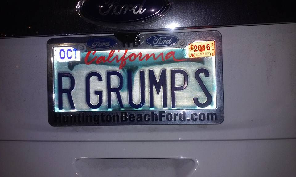 Grumps License Plate