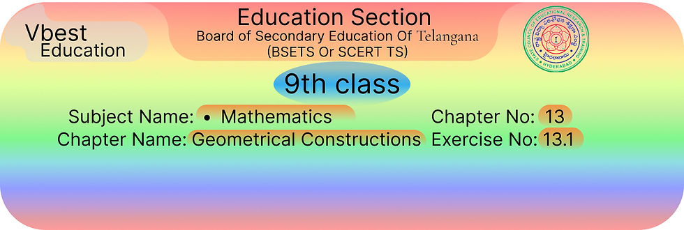 Geometrical Constructions Exercise 1