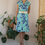 Thumbnail: Vintage Floral Cotton Dress in Blue - (EU44)