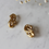 Thumbnail: Vintage 70s Gold Toned Swirl Earrings