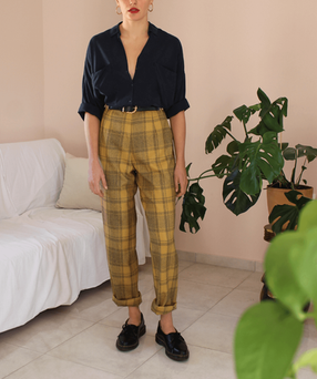 70s Vintage Tartan Wool Trousers - Hazel Rey Vintage - Athens Vintage Online Store.png