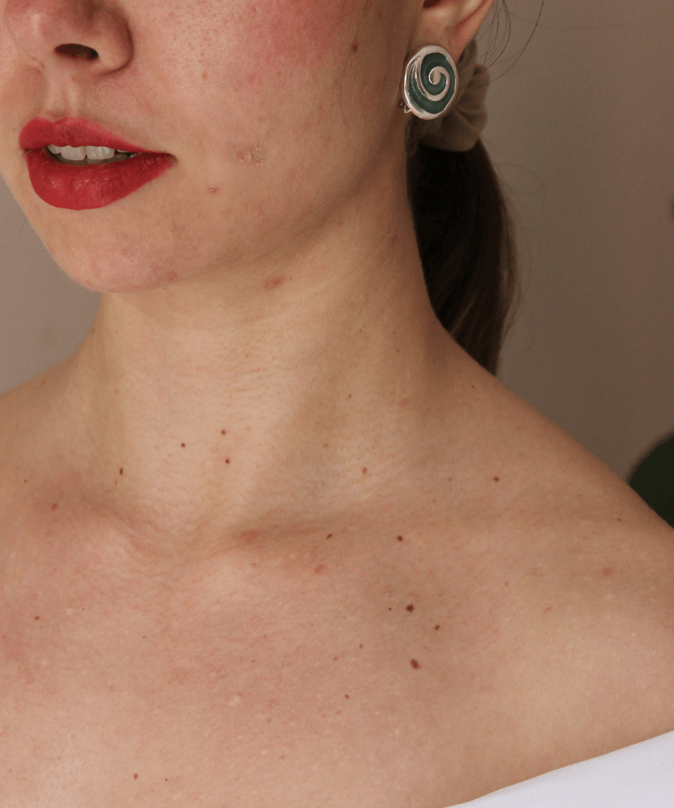 Thumbnail: 90s Deadstock Geometric Mint Enamel Earrings