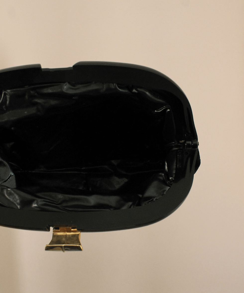 Thumbnail: Vintage Velvet Pouch Bag in Black