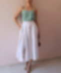 90s Linen Pleated Skirt Vintage in White - Hazel Rey Vintage Athens (5).png