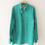 Thumbnail: Vintage Unisex Silk Shirt in Emerald Green - (EU46-48)