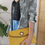 Thumbnail: Vintage Leather Bag in Mustard Yellow