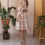 Thumbnail: Italian Vintage Linen Gingham Dress - (EU42)