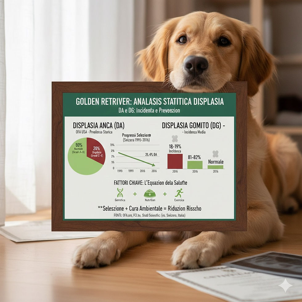 📊 La Displasia nel Golden Retriever: Analisi Statistica e Implicazioni Genetiche