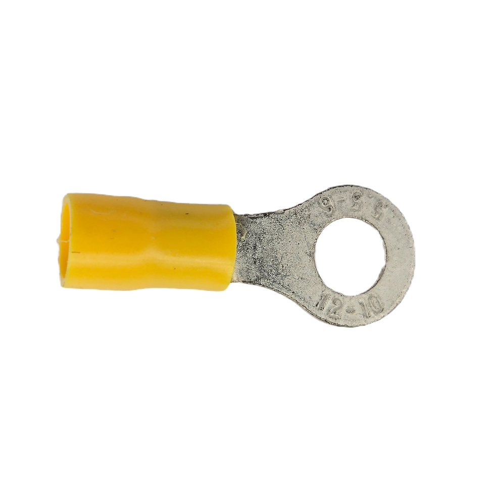 Miniature : Cosses jaunes rondes pour câbles de 4² à 6² par sachet de 50