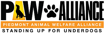 PAW ALLIANCE LOGO with paw print and standing up for the underdog