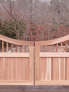 Elegant Wood Driveway Gates