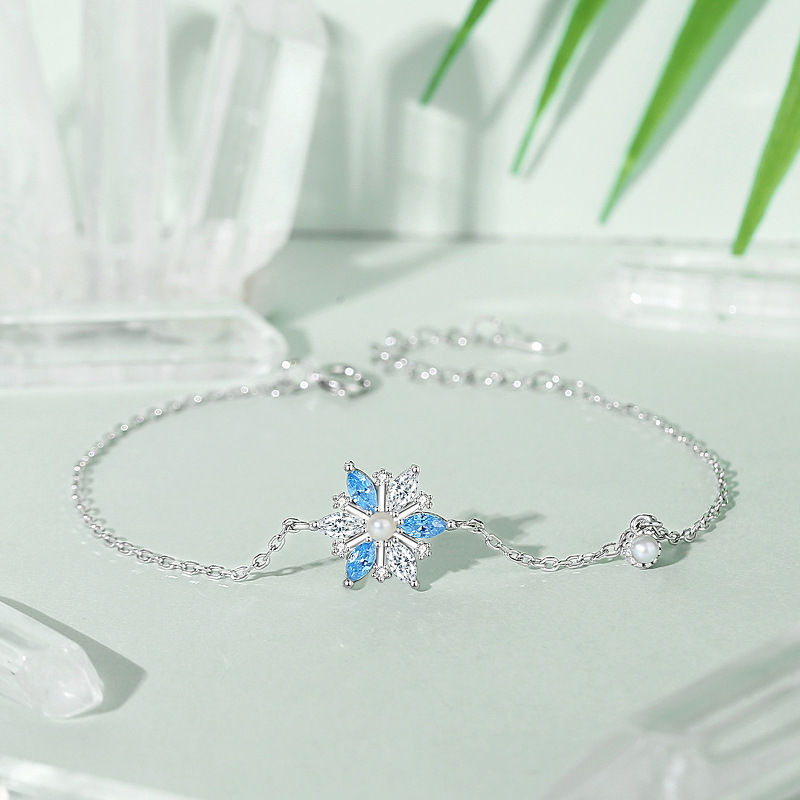 snow bracelet women's 925 sterling silver rhodium jewelry bracelet jewelry