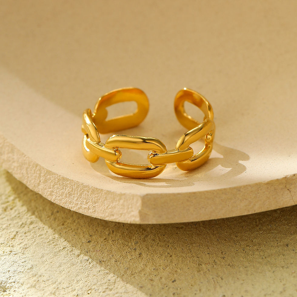 Fashion Jewelry Cheap Titanium Knuckle Open Junction Rings Link Chain Ring