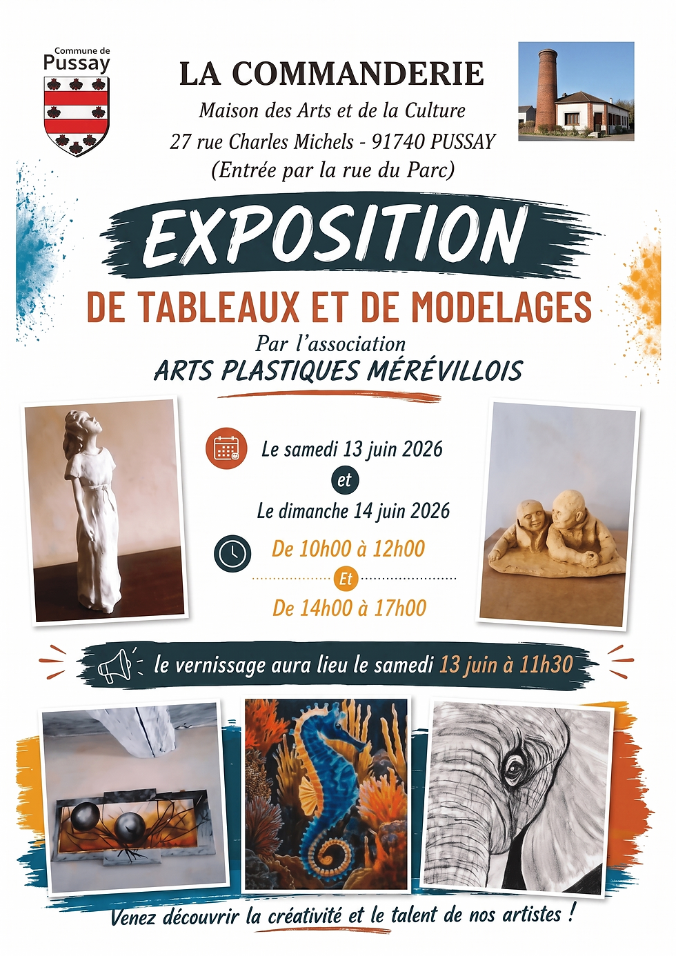 Exposition de tableaux et de modelages