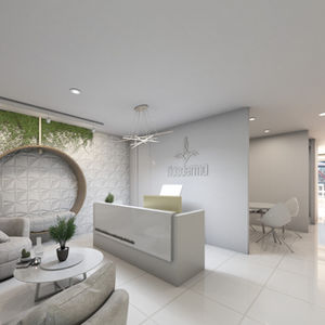 Reception area of Riasderma Clinic with a modern, welcoming design for patients.