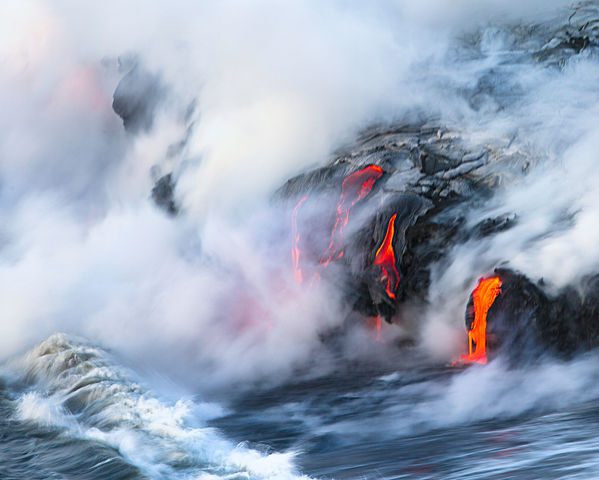 Kilauea lava vent, summer, 2016