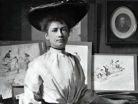 Historical portrait of Florence Scovel Shinn, American artist, author, and influential New Thought teacher