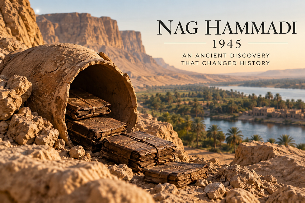 Ancient codices discovered near Nag Hammadi, Egypt in 1945