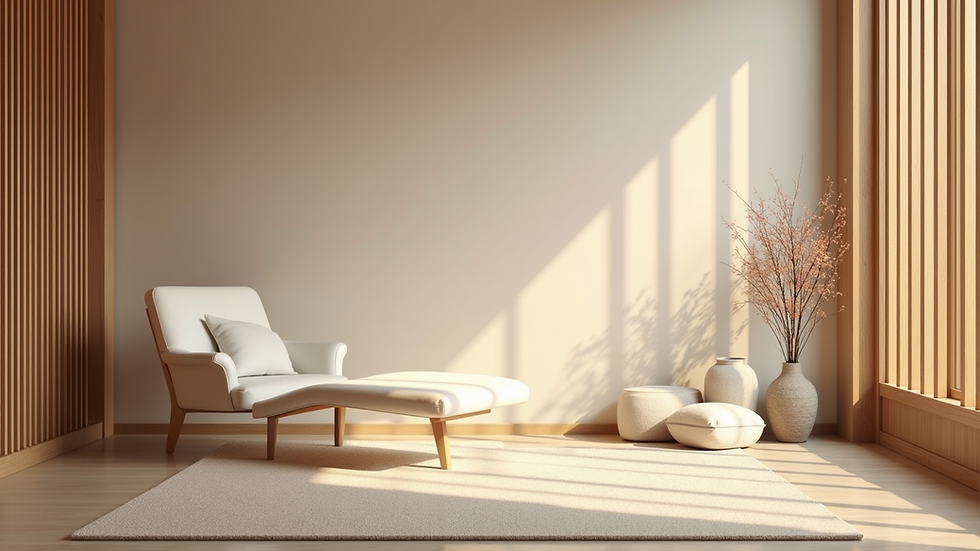 Eye-level view of a serene Reiki healing space