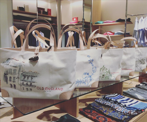 Painting on cloth by Kumiko Suzuki. Tote bag design by Ikuko Suzuki, https://195modele.com