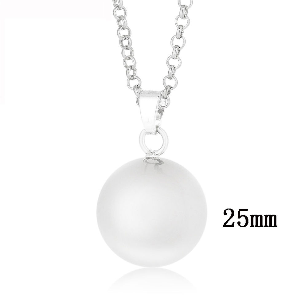 섬네일:  Lucky 18mm/25mm Round Sound Harmony Caller Pendant DIY Angel Wing Necklace L052