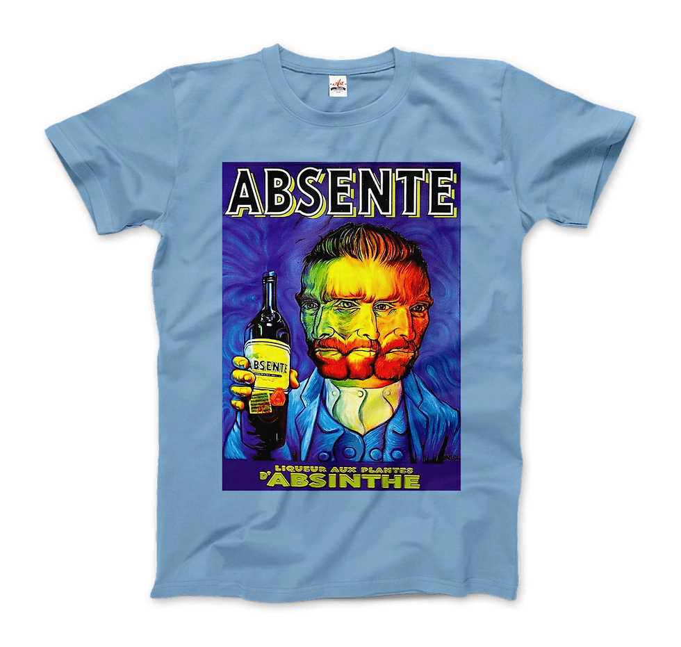 Miniature : Absente, Vintage Absinthe Liquor Advertisement With Van Gogh T-Shirt