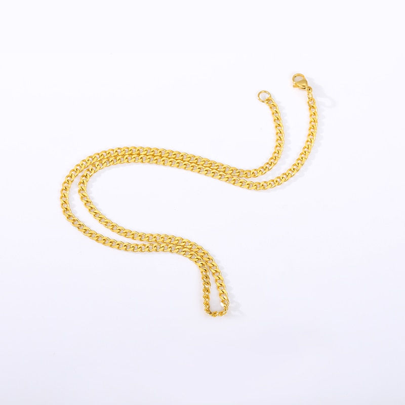 Thumbnail: For Women Stainless Steel Letter Pendant Necklace Aesthetic Jewelry 