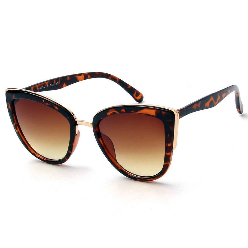 CHESTER Women's Vintage Retro Oversized Cat Eye Sunglasses