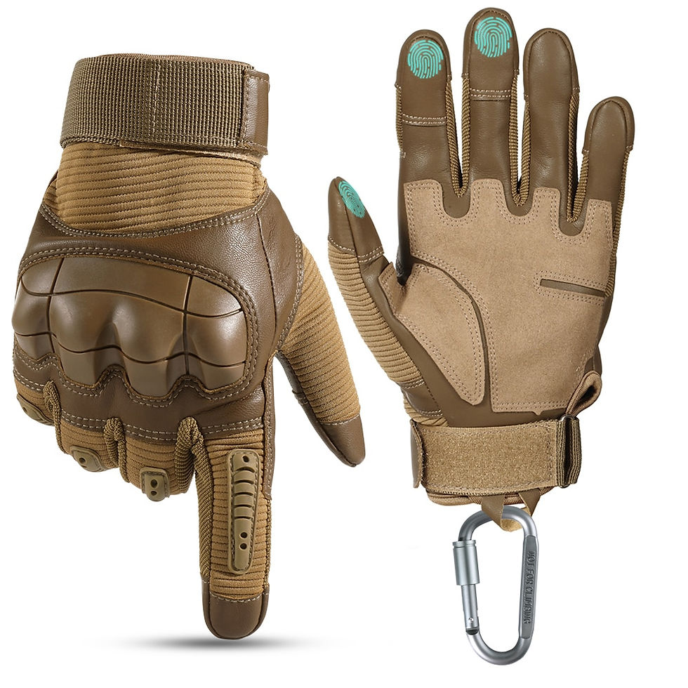 Miniature : Touch Screen Tactical Gloves PU Leather Army Military Combat Airsoft 
