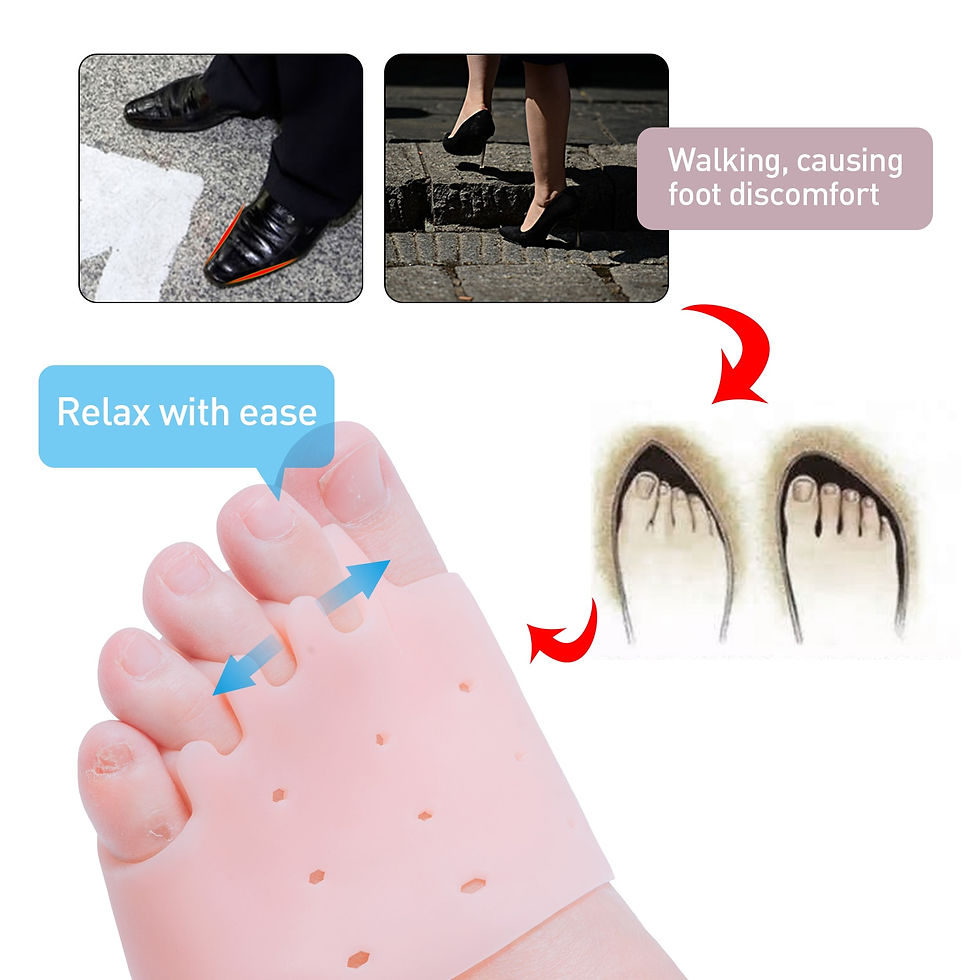 Miniaturbild: Forefoot Pads Five-hole Honeycomb Toe Separator Soft Gel Pain Relief Insoles 