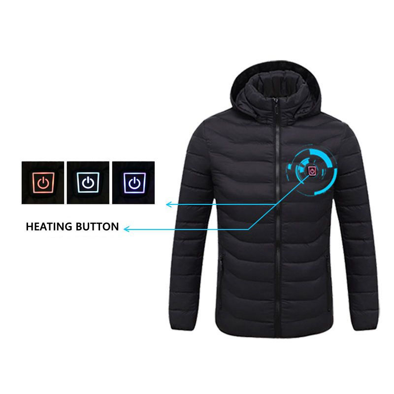 Miniaturbild:  USB Heating Jackets Smart Thermostat Color Hooded Heated Clothing Waterproof 