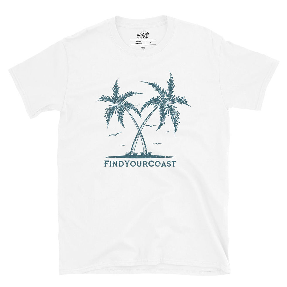 Miniature : Twin Palms White Short-Sleeve Tee