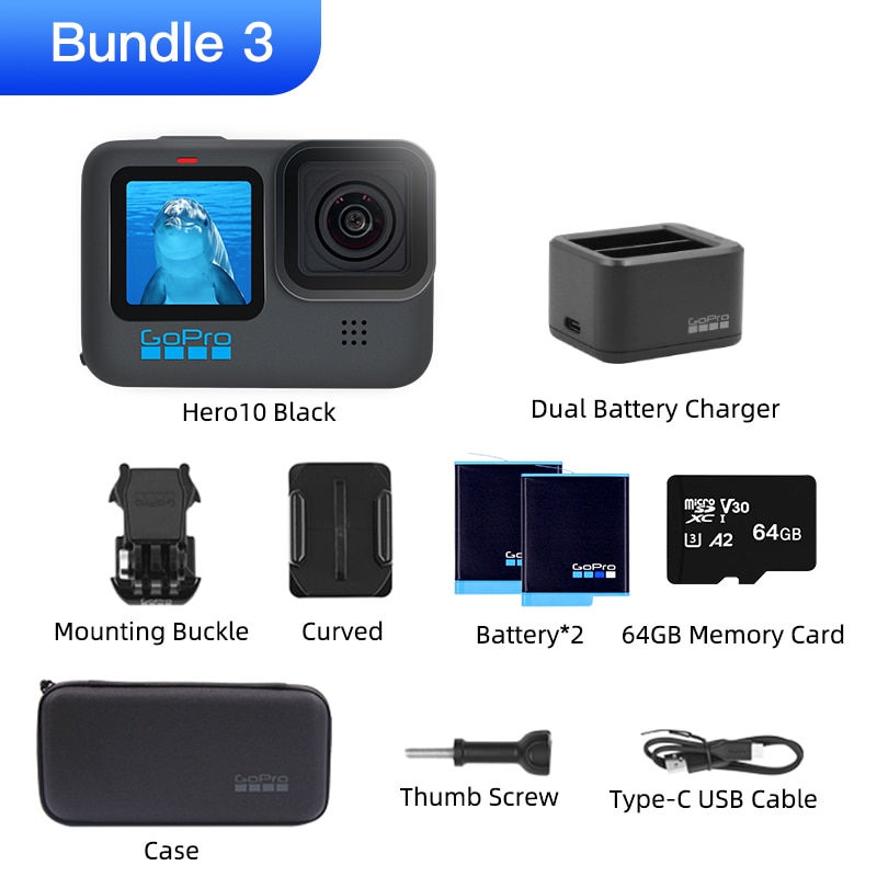 섬네일: GoPro HERO 10 Black Underwater Action Camera 4K 5.3K60 Video, 