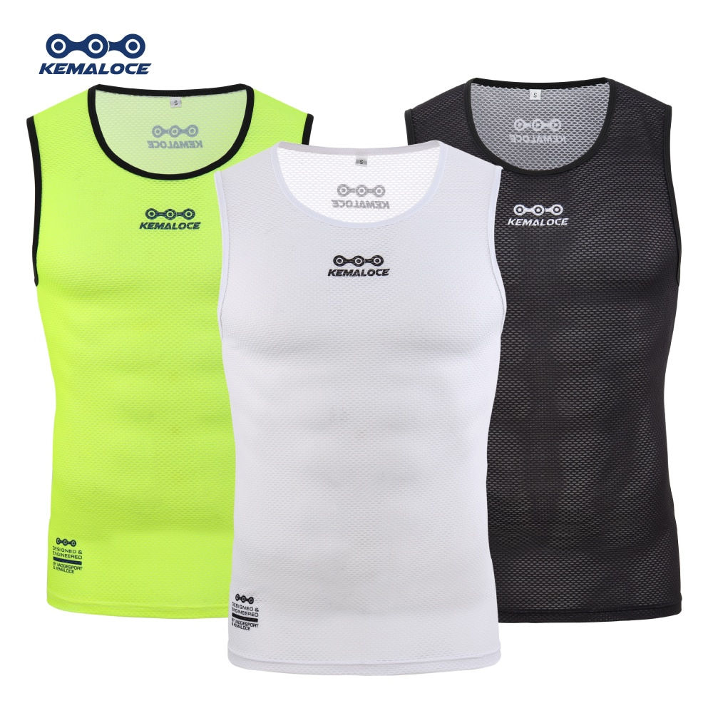KEMALOCE Breathable Men Cycling Base Layer White 2022 Cool Cycle Sleevess Vest 