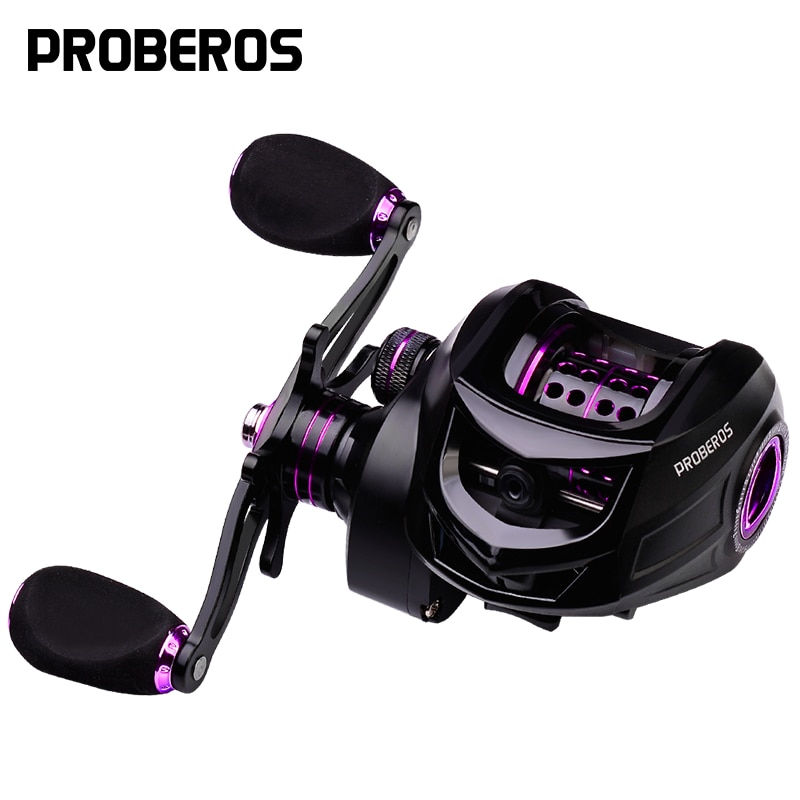 PROBEROS Fishing Reel 7.2:1 High Speed Ultralight Baitcasting Reel Metal Spool