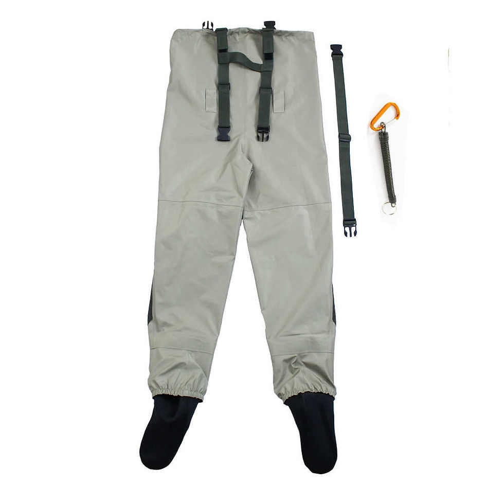 Miniaturbild: Fly Fishing Chest Waders Breathable Waterproof Stocking foot River Wader Pants 
