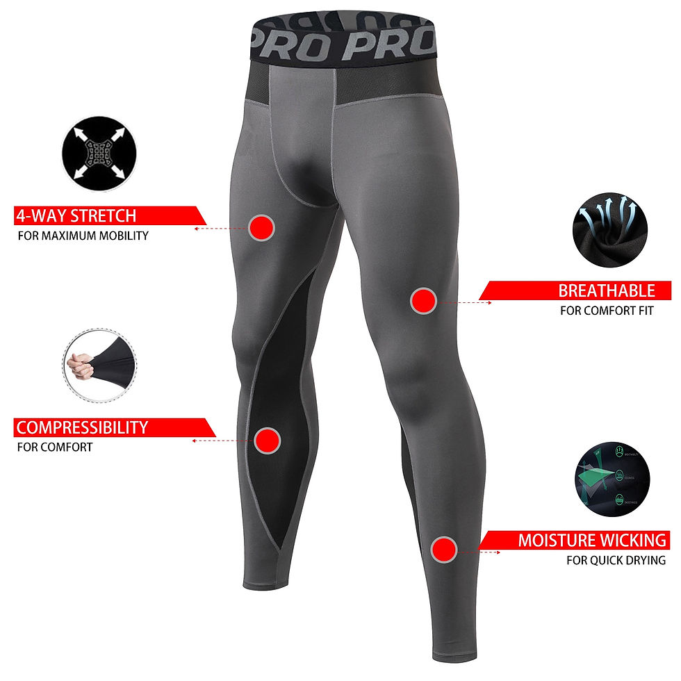 Thumbnail: Mens Compression Pants Tight Running Fitness Sportswear Male Skinny Leggings