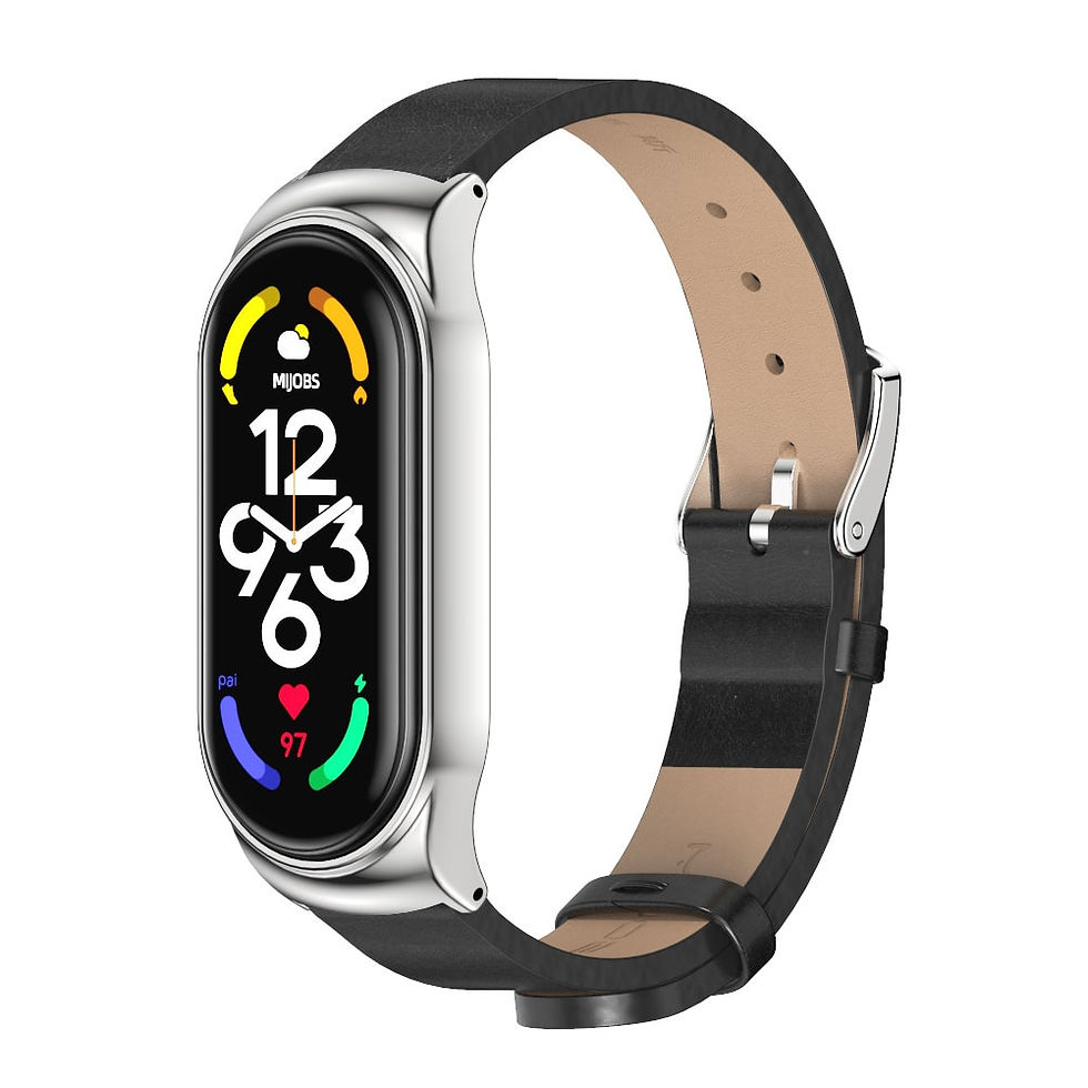 Thumbnail: Straps For Mi Band 7 6 5 4 3  Leather Mi Bend 4 Silicone Miband Bracelet Mi