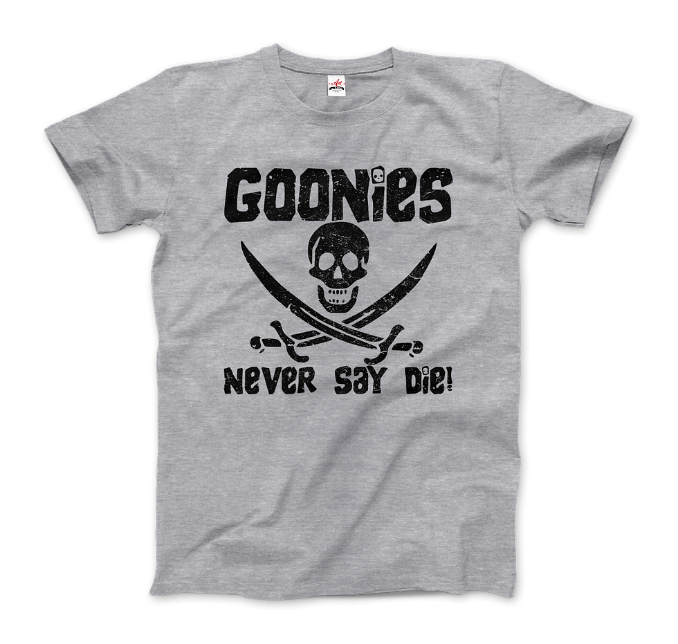 Thumbnail: The Goonies Never Say Die Distressed Design T-Shirt