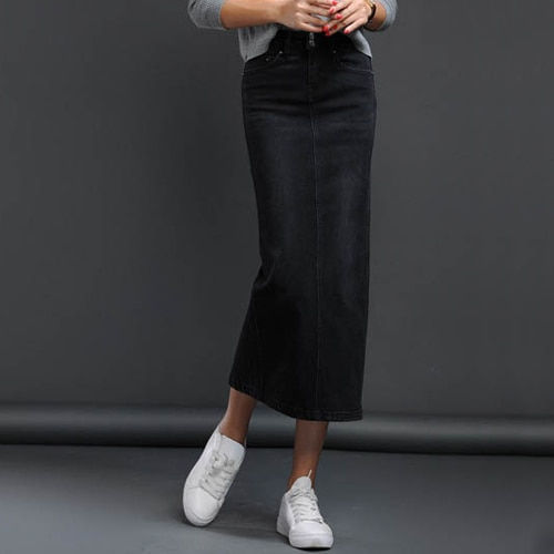 Miniature : Streamgirl Women Denim Skirt Long Saia Jeans Women's Skirt Denim Skirts 