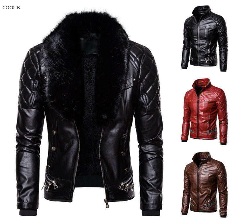 Leather Jackets for Men Jaqueta